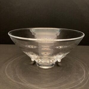 Steuben 8061 Talisman Glass Bowl 7" Round David Hills Discontinued